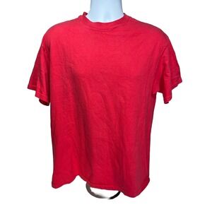 Vintage 90s Hanes Beefy-T Single Stitch Tee Fuchsia Pink Blank Large T-Shirt USA